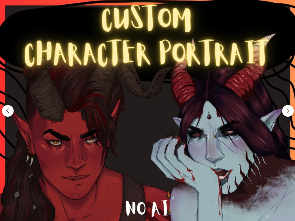 Banner for Custom Character Portraits by ToxicDogs, featuring their art.